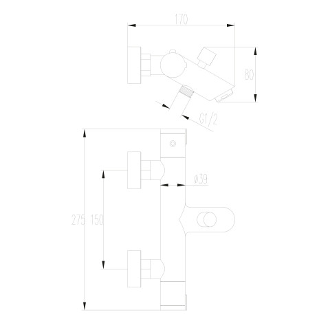 Mitigeur Thermostatique de Baignoire PROTHERM by Eurosanit