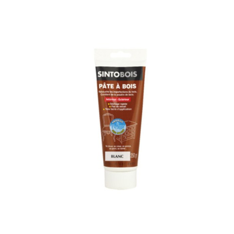 Pâte à bois à l'eau Blanc Tube de 250 grammes - 37600