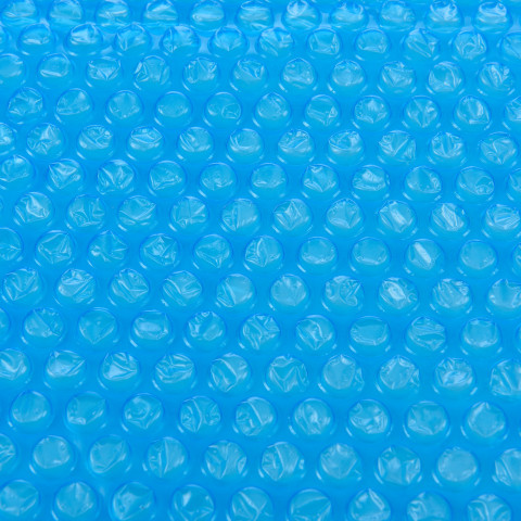 Bâche solaire de piscine à bulles polyéthylène 450 x 220 cm bleu helloshop26 03_0006684