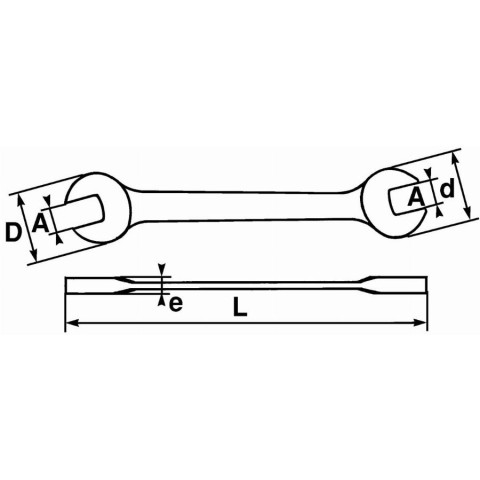 Clé à fourches 1'x1'1/16 SAM - 101'X1'1/16N