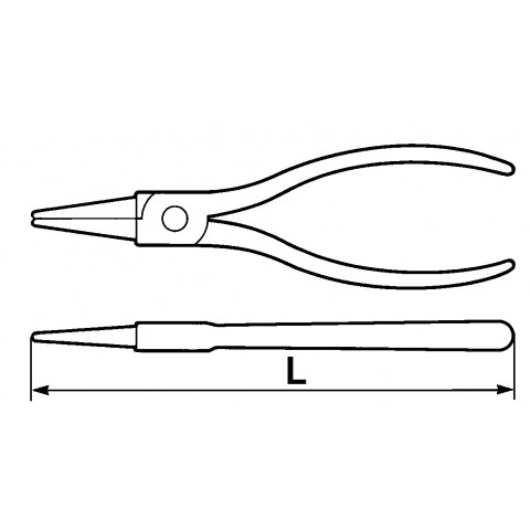 Pince circlips exterieure coudee 90° 85-140 mm sam - 19628a