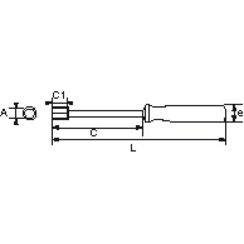 Clé à douille emmanchee 5,5 mm SAM - 292P5,5FME