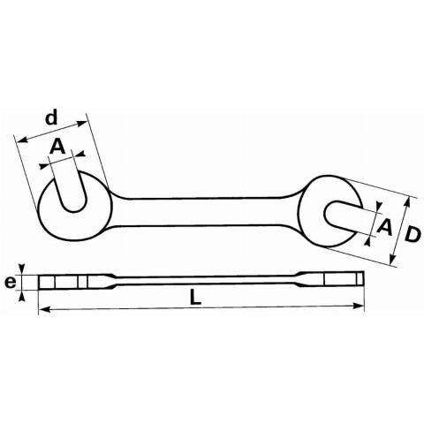 Clé micromécanique fourche 7 mm SAM - 357