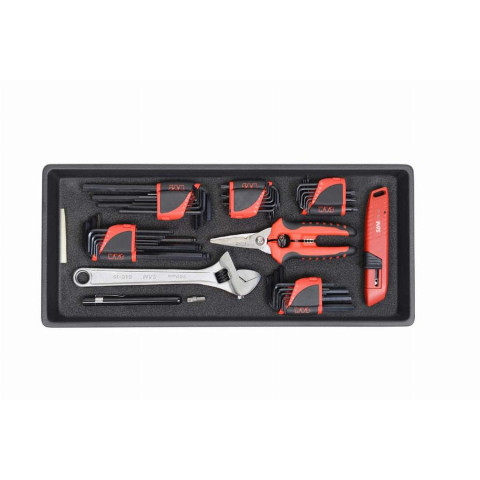 Module mousse 1/3 de clés mâles et accessoires SAM - 62R72MM