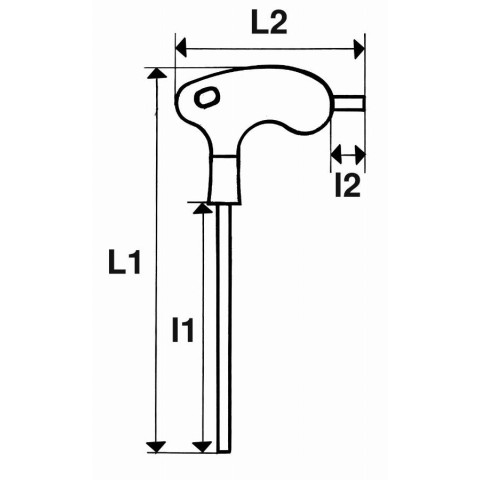 Clé male poignée en t torx t30 SAM - 66PTX30FME
