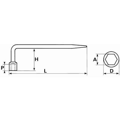 Clé à pipe de monteur 24 mm SAM - 8524