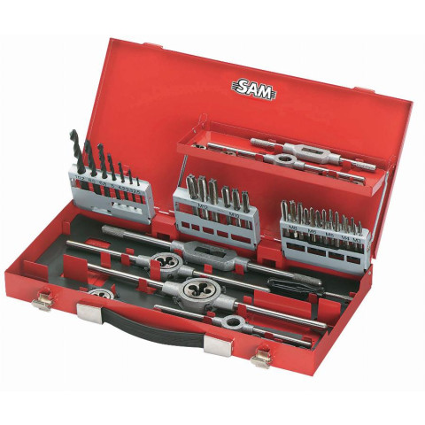 Coffret tarauds filieres de 44 pièces SAM - CTF44