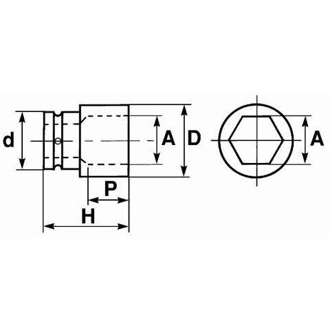 Douille chocs 1/4 de 7 mm SAM - NR7