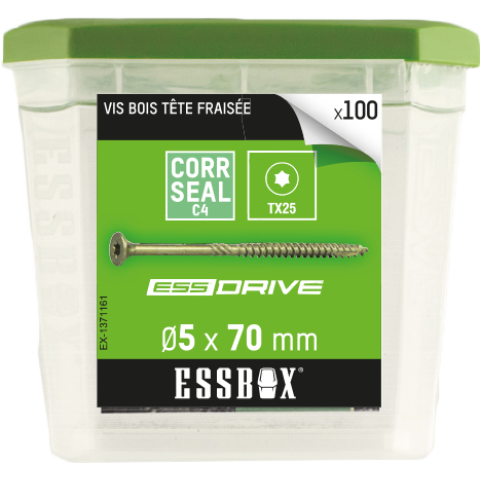 Vis essbox scell-it à bois - ø5 mm x 70 mm - boite de 100 - ex-1371161