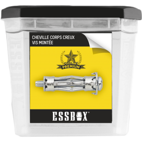 Cheville ESSBOX SCELL-IT corps creux - Spyder plus - Ø6 mm x 75 mm - Boite de 25 - EX-91108106075
