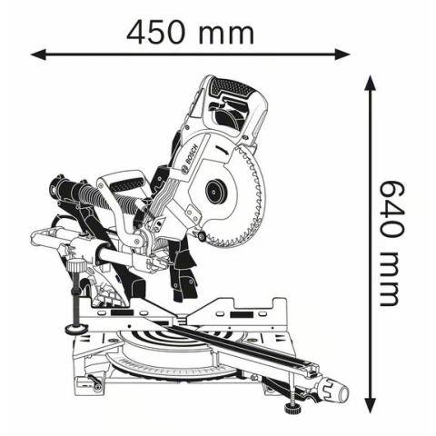 Scie radiale à onglet BOSCH GCM 8 SDE 1600W Ø216mm - 0601B19200