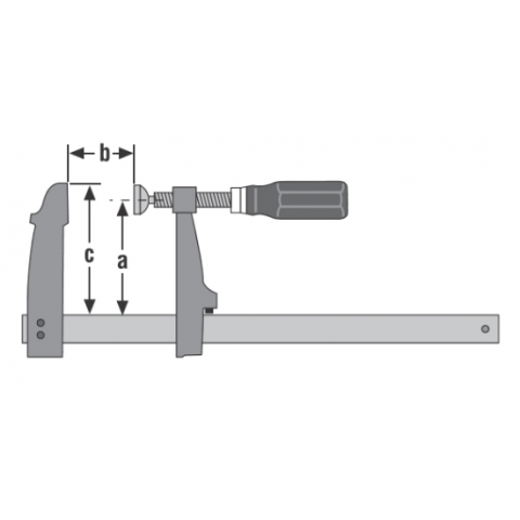 Presse à vis avec frein et manche bois serrage 30cm urko tige 40x10mm saillie 140mm - 1519030