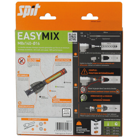 Easy-mix kit spit m10x40 - blister de 4 - 060198