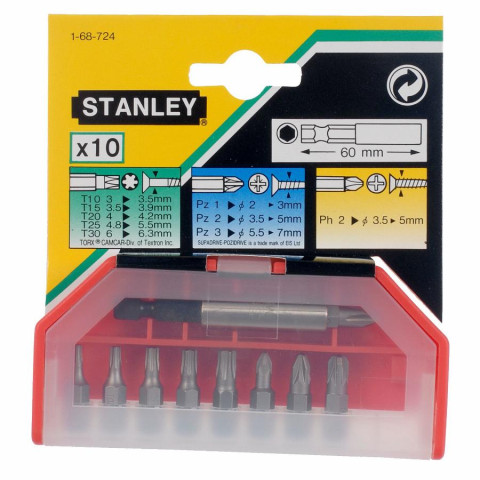 Embouts de vissage - jeu de 10pieces - 1-68-724
