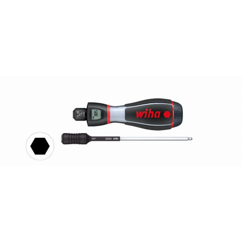 Tournevis WIHA iTorque Dynamométrique 1 à 6 Nm - Lame Torque porte-embout 1/4' - 36888