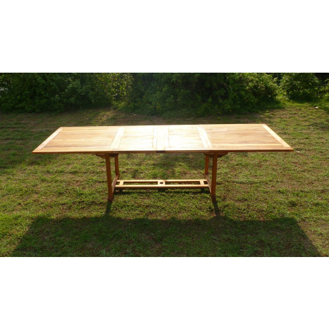 Table kaloa rectangle 200-300x100xh75 teck huilé