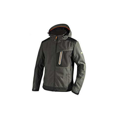 Veste DIADORA Softshell carbon tech - Déperlante - Gris foncé - Taille M - 702.175946