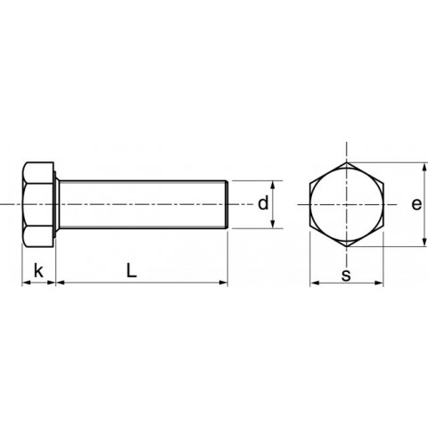Vis à métaux tête hexagonale acton inox a2 din933 - ø4x8mm - boite de 200 - 621014x8