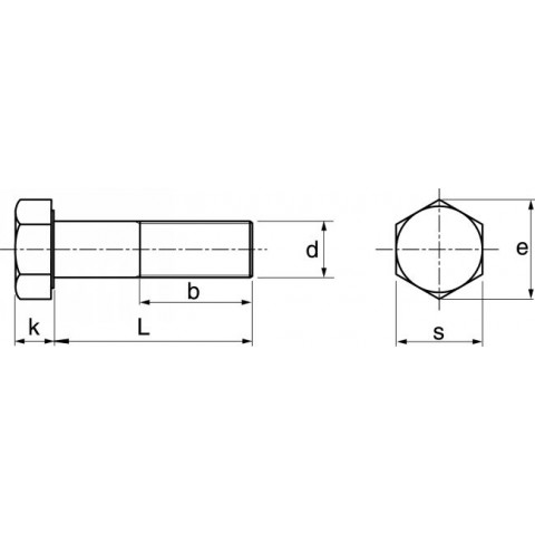Vis à métaux tête hexagonale acton inox a2 din933 - ø10x35mm - boite de 100 - 6210210x35