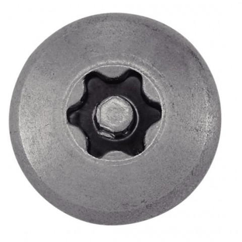 Vis à bois cylindrique 6 lobes inviolable acton inox a2 pour penture - 6x50 mm - boite de 100 - 628136x50