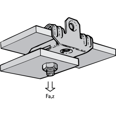 Attache de bord de tôle WALRAVEN BRITCLIPS - FU20 M6 - 14-20 mm - Avec filet intérieur M6 - 51420620