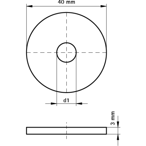 Rondelles plate WALRAVEN BIS Strut - 8.4 / 40 mm - Sachet de 50 pièces - 6533508