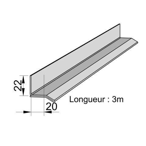 Larmier de 20 mm AIGIS - Coloris au choix
