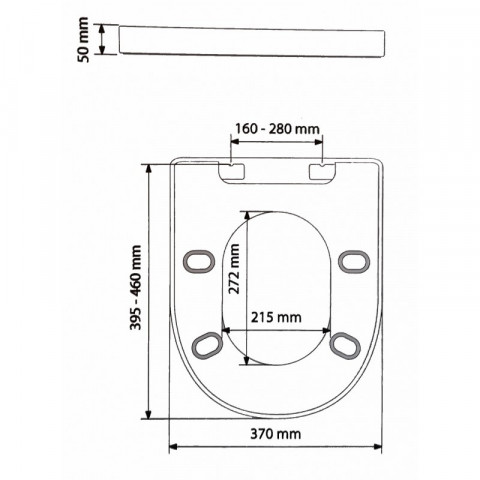 Abattant wc s3 type olfa déclipsable descente assistée thermodur