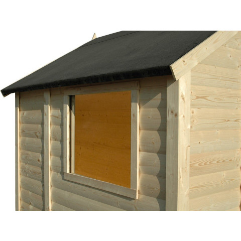 Abri bois TONGA - superficie : 4.32 m² - 181x239 cm - cabane de jardin - stockage outils - double porte - sans déclaration - assemblage facile