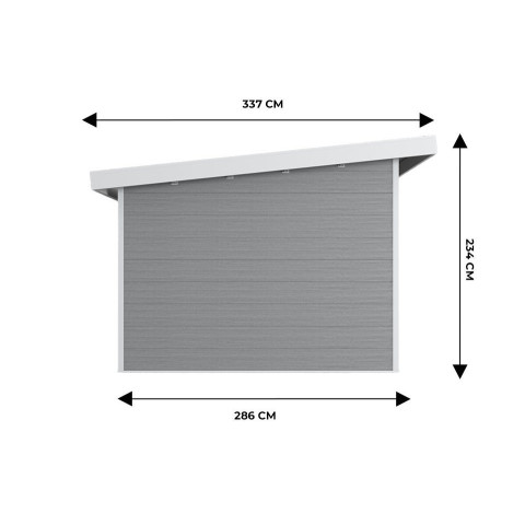 Abri de jardin composite alma - 11m2 - epaisseur des madriers : 28mm - garanti 20 ans - menuiserie en aluminium - cabanon de jardin - Couleur au choix