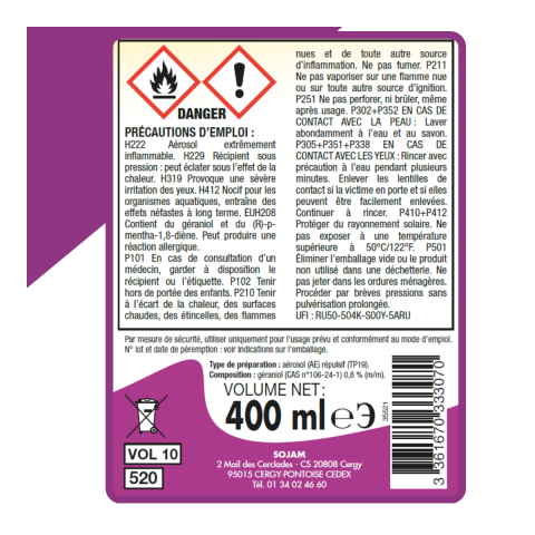 Acto spécial volants intérieur et extérieur - aérosol de 400 ml