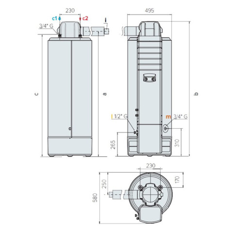 Accumulateur à gaz SGA OPTIMA V X 200 FR STYX - 200 L - ARISTON - 3211230