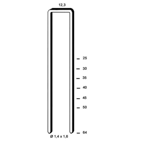 Agrafes 16 NC-S4 - 40mm Galva - Boite de 10000 - ARCA - SA16NC40G