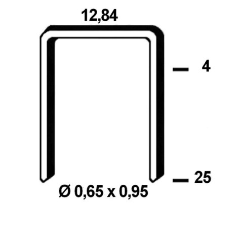 Agrafes 80 - 25mm Galva - Boite de 5000 - ARCA - ARA8025G