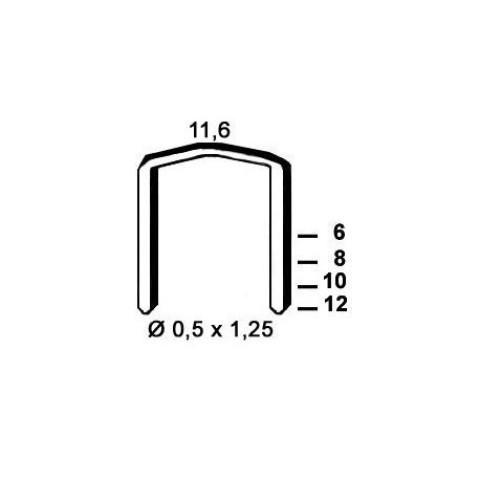Agrafes STCR 5019 - 6 mm Galva - Boite de 5000 - ARCA - SASTCR501906