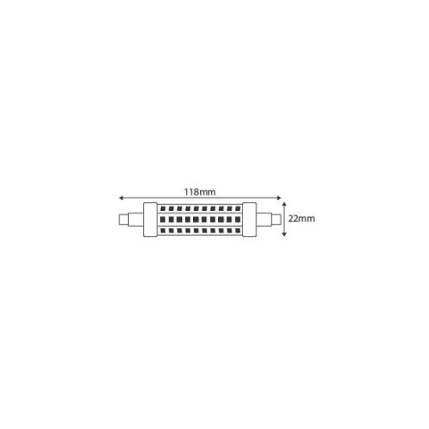 Ampoule led crayon R7s Girard Sudron 12 watt 118 mm dimmable - Couleur eclairage - Blanc chaud 2700°K