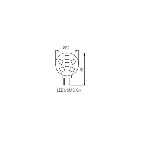 Ampoule led G4 1 watt (eq. 8 watt) - Couleur eclairage - Blanc chaud 3000°K