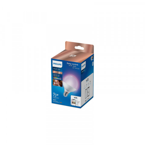 Ampoule led globe connectée philips - wiz - eyecomfort - multicolore - 11w - 1055 lumens - e27 - 93212