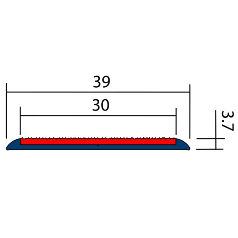 Antidérapant terrasse bois - profil plat minéral - 1,15m