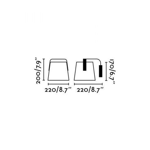 Aplique murale bois stood 1 ampoule