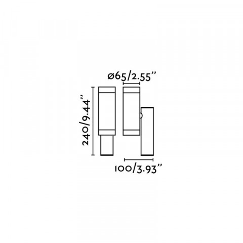 Aplique murale de jardin blanche steps 2 ampoules