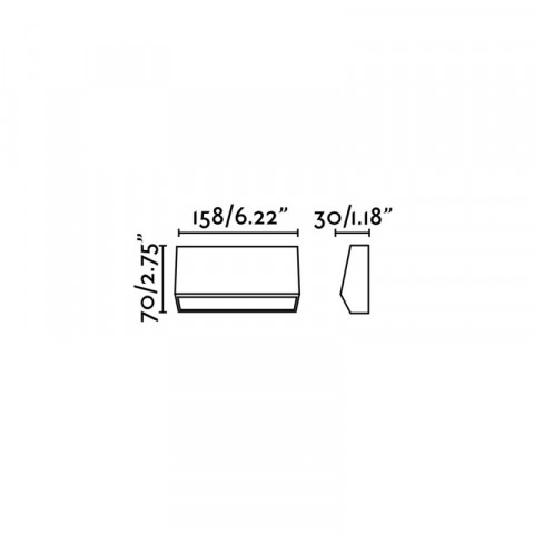 Aplique murale de jardin gris foncé must h7 cm