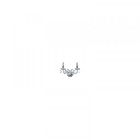 Applique 2 ampoules hale, en chrome et cristal