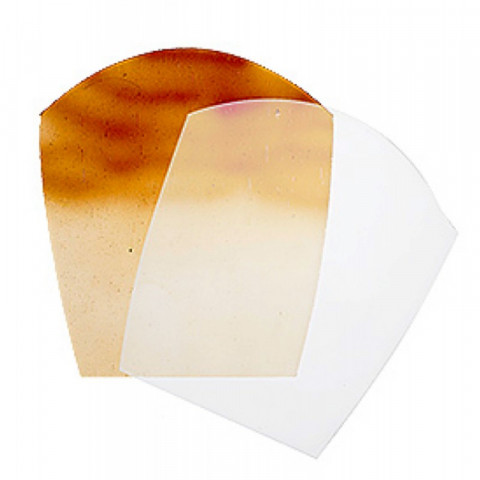 Applique alba 22 cm, aluminium et verre, marron
