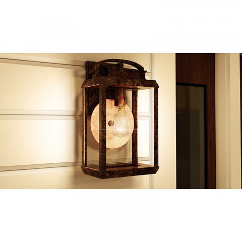 Applique byron, bronze et verre, moyenne