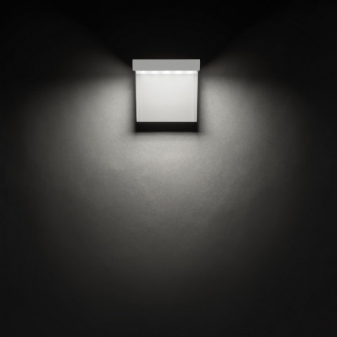 Applique corner, aluminium et polycarbonate, blanc