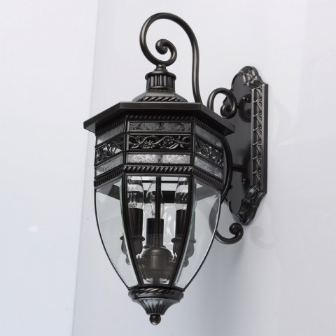 Applique d'extérieur laiton street 3 ampoules 30 cm
