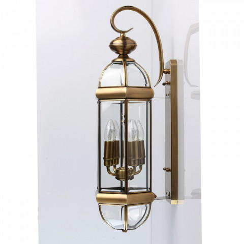Applique d'extérieur laiton street 4 ampoules 23 cm