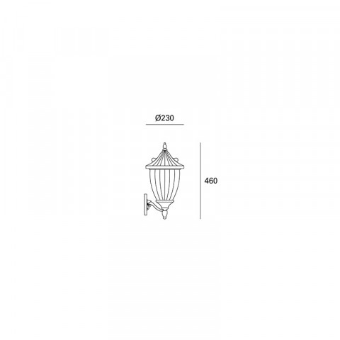 Applique de jardin adur l230 1 ampoule