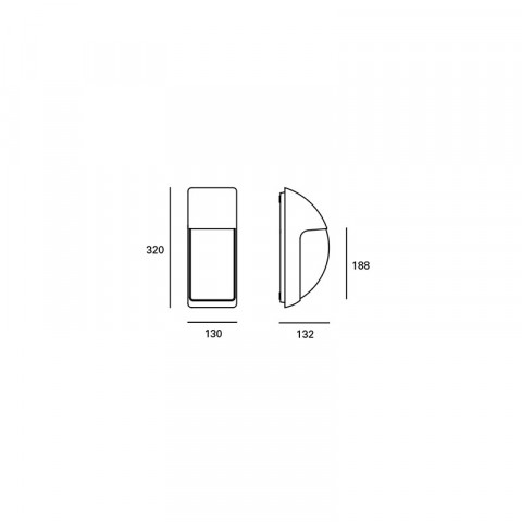 Applique de jardin area l130 1 ampoule